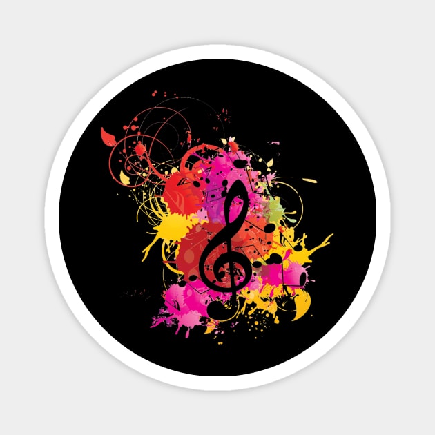 Musical Note Painting Magnet by I-Heart-All